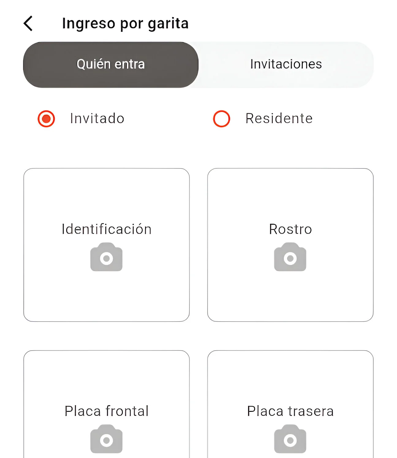Ingreso de visita en Bitácora Móvil