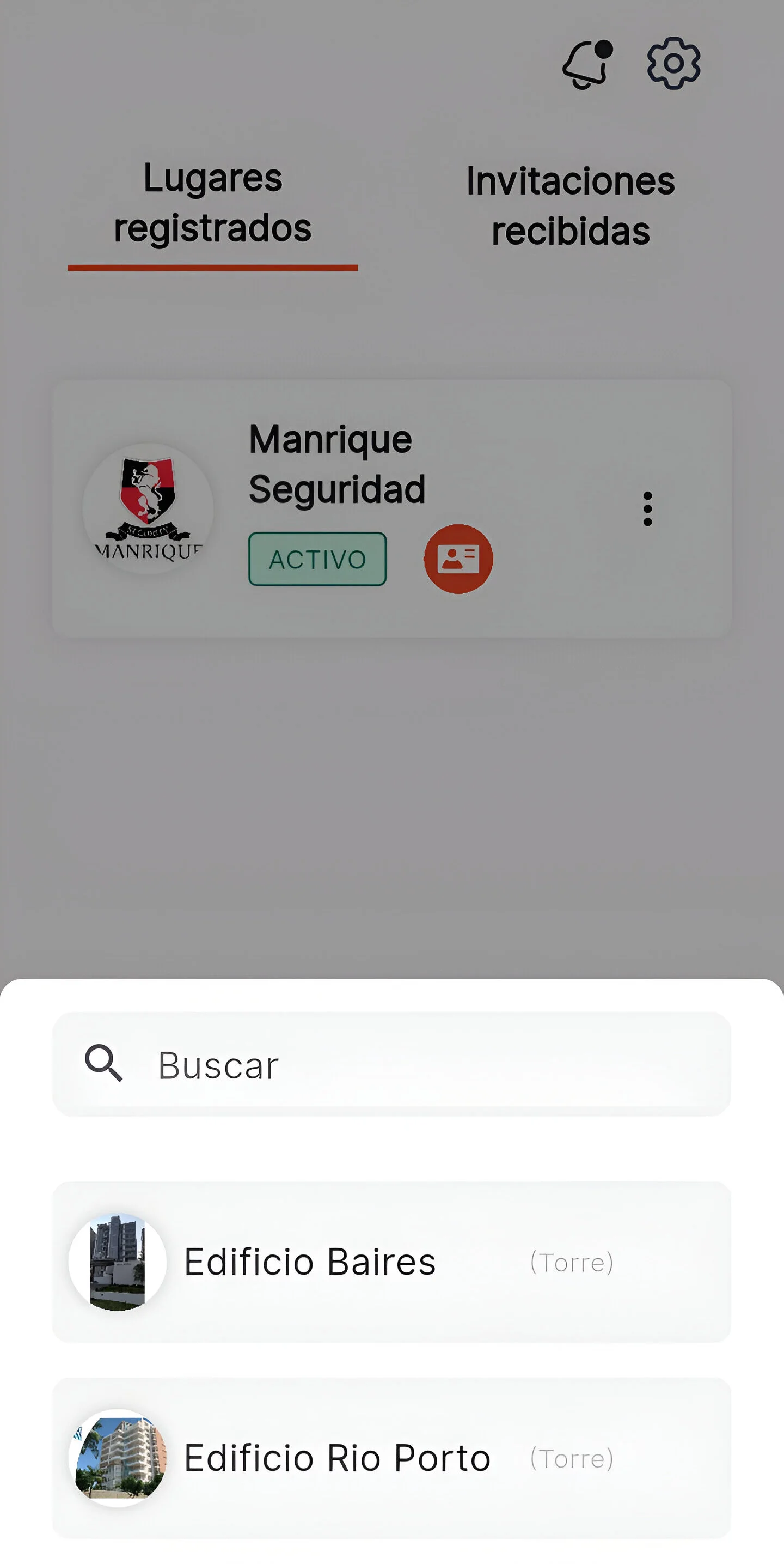 Lugares registrados